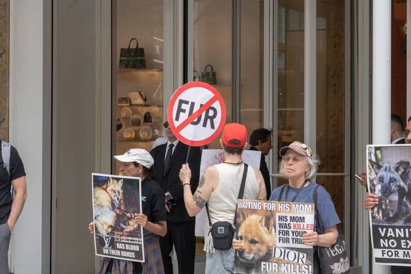 Fur Protest May 2023 New York New York Usa Animal — Stock Photo, Image