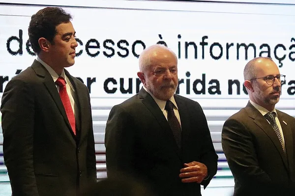 Президент Республики Бразилия Луис Инасио Лула Сильва Открытии Семинара Прозрачность — стоковое фото