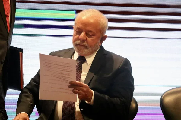 Republiken Brasiliens President Luiz Inacio Lula Silva Vid Öppnandet Seminariet — Stockfoto