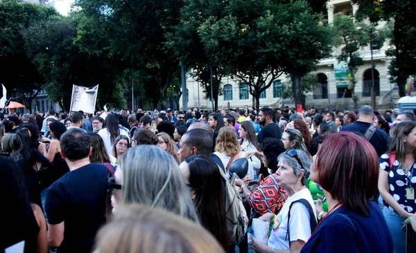 리우데자네이루 있었던 2023 브라질 리우데자네이루 Day 불리는 시위에서 사용자 교사들을 — 스톡 사진