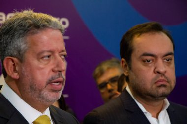 Güney & Güneydoğu Brezilya Valileri Vergi Reformu Önerisi sundular. 19 Mayıs 2023, Rio de Janeiro, Brezilya: Güney ve Güneydoğu valileri Vergi Reformu ile ilgili bir dizi öneriyi Milletvekilleri Meclisi Başkanı Arthur Lira 'ya sundular.