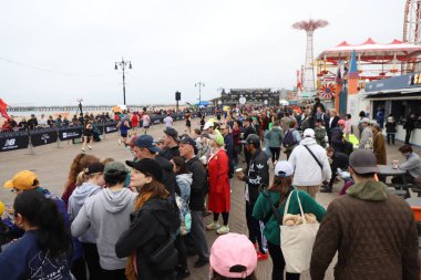 Brooklyn Yarı Maraton 13.1 Mil Yarışı. 20 Mayıs 2023, Brooklyn, New York, ABD: Amerika Birleşik Devletleri 'ndeki 13.1 millik Kings İlçesi' ndeki en büyük yarı maratondur.