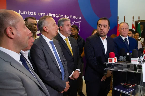 Gubernatorzy Południowej Południowo Wschodniej Brazylii Przedstawią Wniosek Dotyczący Reformy Podatkowej — Zdjęcie stockowe