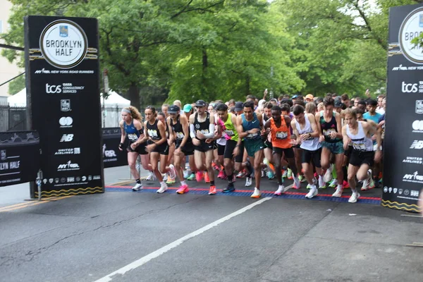 Brooklyn Half Marathon Meilen Rennen Mai 2023 Brooklyn New York — Stockfoto