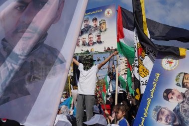 (INT) Gazze 'deki İslami Cihat Hareketi, Özgür Devrim Savaşı şehitleri için bir anma töreni düzenliyor. 19 Mayıs 2023, Gazze, Filistin İslami Cihat 'ın siyasi bölümünün başkanı Muhammed el-Hintçe