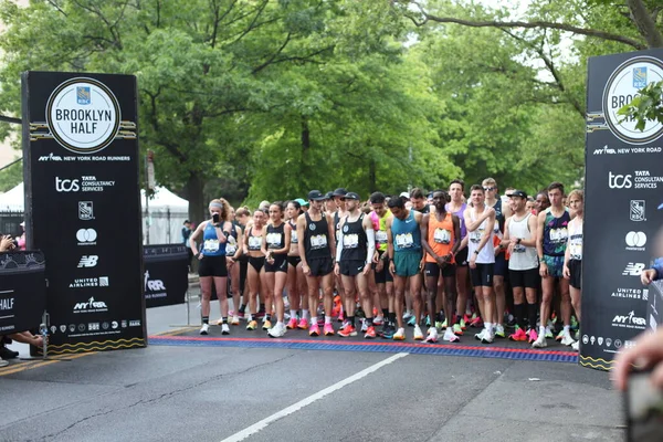 Brooklyn Half Marathon Meilen Rennen Mai 2023 Brooklyn New York — Stockfoto