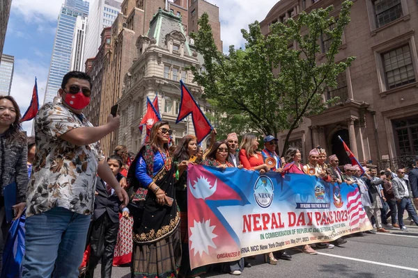Desfile Dia Nepal 2023 Maio 2023 Nova York Nova York — Fotografia de Stock