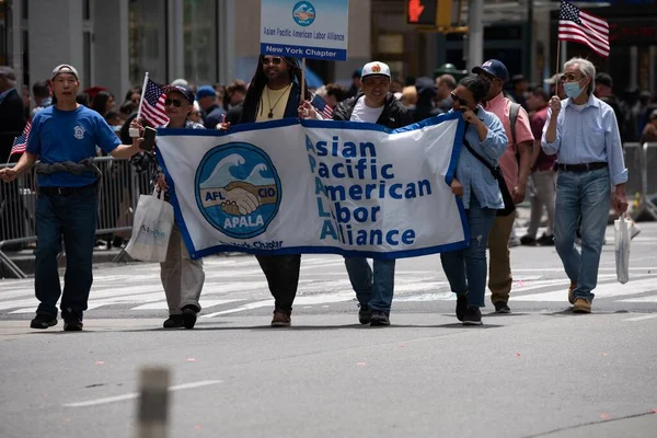 Asian Pafcific American Labor Alliance Second Annual Aapi Parade Sixth — Stock Photo, Image