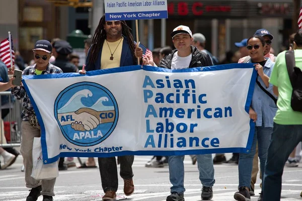 Asian Pacific American Labor Alliance Segundo Desfile Anual Aapi Sexta — Fotografia de Stock
