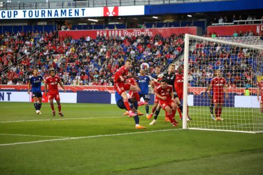 (2023 'ün 16. Raundu Lamar, New York Red Bulls ve Cincinnati arasında Amerika Açık Kupası' nı avlıyor. 23 Mayıs 2023. New Jersey, ABD: New York Red Bulls ve Cincinnati arasında oynanan futbol maçı 2023 Lamar Hunt US Open Cup için Harrison, New Jersey 'deki Red Bull Arena' da oynanacak.. 