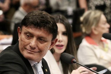 Brasilia 'daki Milletvekilleri Meclisi' nde Topraksız İşçi Hareketi 'nin (MST) işlemcisi. 23 Mayıs 2023, Brasilia, Federal Bölge, Brezilya: Topraksız İşçiler Hareketi sırasında Federal Kongre üyeleri ve kadınlar,)