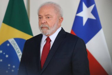 (Palacio do Planalto 'daki bazı ülkelerin büyükelçilerinin referanslarının sunumu. 24 Mayıs 2023, Brasilia, Federal Bölge, Brezilya: Brasilia 'daki Planalto Sarayı' nda aşağıdaki ülkelerin büyükelçileri tarafından referansların sunulması