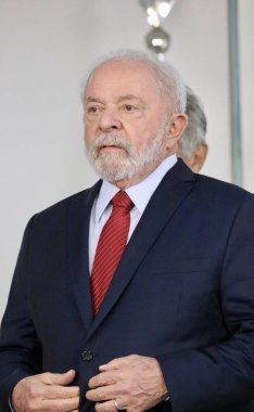 (Palacio do Planalto 'daki bazı ülkelerin büyükelçilerinin referanslarının sunumu. 24 Mayıs 2023, Brasilia, Federal Bölge, Brezilya: Brasilia 'daki Planalto Sarayı' nda aşağıdaki ülkelerin büyükelçileri tarafından referansların sunulması