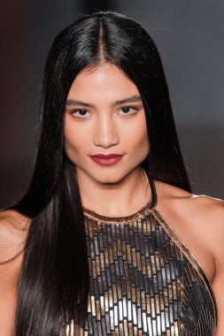 Patricia Viera Moda Şovu Sao Paulo Moda Haftası N55. 25 Mayıs 2023. Sao Paulo, Brezilya: Patricia Viera defilesi, SPFW-N55 sırasında, 25 Mayıs 2023 Perşembe günü Sao Paulo 'daki Shopping Iguatemi' de bir podyumda düzenlendi.. 