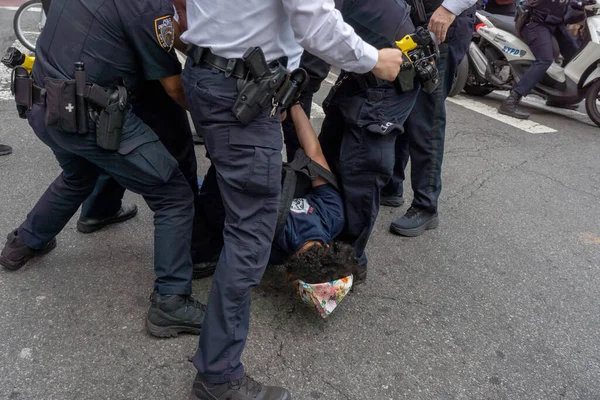 Dos Arrestados Una Manifestación Marcha Para Protestar Contra Alcalde Adam — Foto de Stock