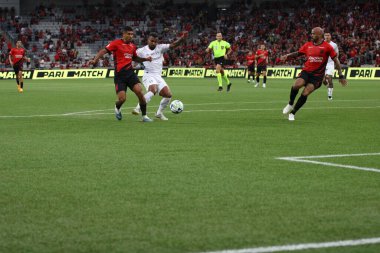 Brezilya Futbol Şampiyonası: Athletico Halkla İlişkiler Gremio 'ya karşı. 27 Mayıs 2023, Curitiba, Parana, Brezilya: Athletico PR ve Gremio arasındaki futbol maçı, 2023 Brezilya Şampiyonası 'nın 8. turu için geçerli. Gremio 2x1 kazandı.. 