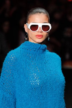 SPFW N55: öncü geçit töreni. 26 Mayıs 2023, Sao Paulo, Brezilya: SPFW N55 2023, 26 Cuma günü Mooca Parkı 'ndaki Komplexo Tempo' da düzenlenen Led markası geçit töreni.).