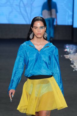 SPFW N55: AZ Marias Parade. 27 Mayıs 2023, Sao Paulo, Brezilya: SPFW N55 2023 Sao Paulo 'nun doğusundaki Mooca Park' taki Komplexo Tempo 'da AZ Marias geçit törenini gösteriyor.).