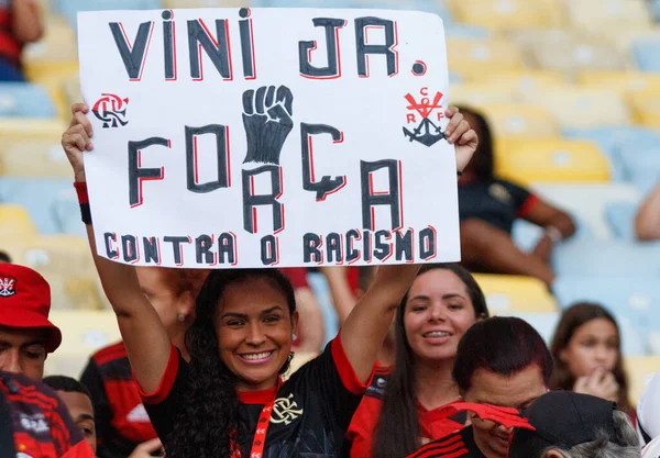 브라질 선수권 Flamengo Cruzeiro 2023 브라질 리우데자네이루 선수들 위원회와 팬들은 — 스톡 사진