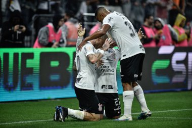 Brezilya Futbol Şampiyonası: Korintliler Fluminense 'e karşı. 28 Mayıs 2023. Sao Paulo, Brezilya: 2023 Brezilya Futbol Şampiyonası 'nın sekizinci turunda Corinthians ile Fluminense arasında oynanan futbol maçı, Neo Quimica Arena' da yapıldı.