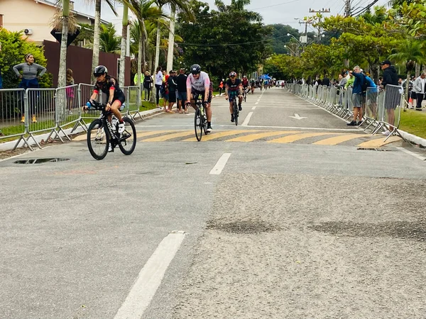 stock image 21st Edition of Ironman Brazil. May 28, 2023, Florianopolis, Santa Catarina, Brazil: The 21st edition of Ironman Brazil, the competition that brings together around 1,800 athletes from 36 countries, is expected to go on until the end of the day