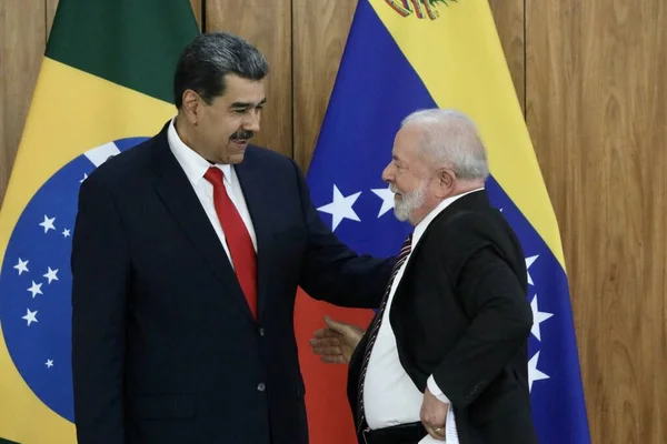 Прес Конференція Мадуро Президентом Венесуели Травня 2023 Бразиліа Федеральний Округ — стокове фото