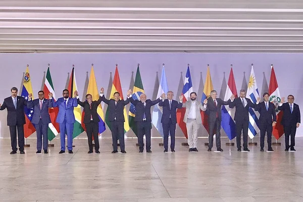 Staats Und Regierungschefs Südamerikas Zum Gipfeltreffen Mai 2023 Brasilia Federal — Stockfoto