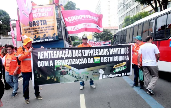 Сотрудники Petrobras Танкеры Демонстрируют Мая 2023 Года Рио Жанейро Бразилия — стоковое фото