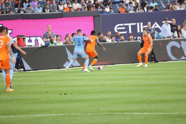 2023 MLS Normal Sezon: New York City FC Cincinnati 'ye karşı. 31 Mayıs 2023, New York, ABD: New York City FC ile MLS Doğu Konferansı için geçerli olan Cincinnati arasındaki futbol maçı, 31 Mayıs Çarşamba günü New York Yankee Stadyumu 'nda oynanacak.). 