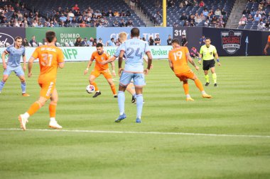 2023 MLS Normal Sezon: New York City FC Cincinnati 'ye karşı. 31 Mayıs 2023, New York, ABD: New York City FC ile MLS Doğu Konferansı için geçerli olan Cincinnati arasındaki futbol maçı, 31 Mayıs Çarşamba günü New York Yankee Stadyumu 'nda oynanacak.). 