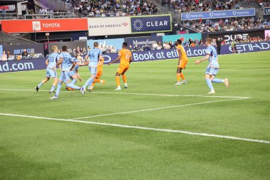 2023 MLS Normal Sezon: New York City FC Cincinnati 'ye karşı. 31 Mayıs 2023, New York, ABD: New York City FC ile MLS Doğu Konferansı için geçerli olan Cincinnati arasındaki futbol maçı, 31 Mayıs Çarşamba günü New York Yankee Stadyumu 'nda oynanacak.). 