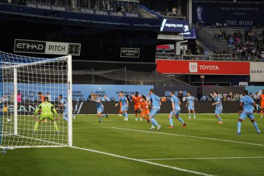 2023 MLS Normal Sezon: New York City FC Cincinnati 'ye karşı. 31 Mayıs 2023, New York, ABD: New York City FC ile MLS Doğu Konferansı için geçerli olan Cincinnati arasındaki futbol maçı, 31 Mayıs Çarşamba günü New York Yankee Stadyumu 'nda oynanacak.). 