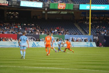 2023 MLS Normal Sezon: New York City FC Cincinnati 'ye karşı. 31 Mayıs 2023, New York, ABD: New York City FC ile MLS Doğu Konferansı için geçerli olan Cincinnati arasındaki futbol maçı, 31 Mayıs Çarşamba günü New York Yankee Stadyumu 'nda oynanacak.). 