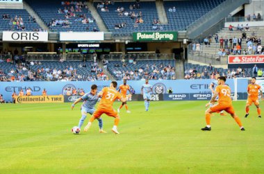 2023 MLS Normal Sezon: New York City FC Cincinnati 'ye karşı. 31 Mayıs 2023, New York, ABD: New York City FC ile MLS Doğu Konferansı için geçerli olan Cincinnati arasındaki futbol maçı, 31 Mayıs Çarşamba günü New York Yankee Stadyumu 'nda oynanacak.). 
