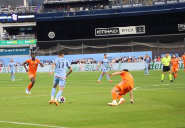 2023 MLS Normal Sezon: New York City FC Cincinnati 'ye karşı. 31 Mayıs 2023, New York, ABD: New York City FC ile MLS Doğu Konferansı için geçerli olan Cincinnati arasındaki futbol maçı, 31 Mayıs Çarşamba günü New York Yankee Stadyumu 'nda oynanacak.). 
