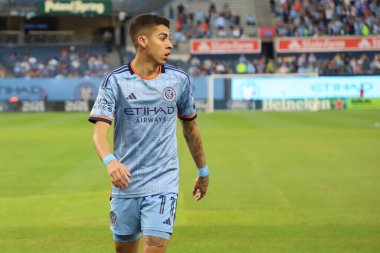 2023 MLS Normal Sezon: New York City FC Cincinnati 'ye karşı. 31 Mayıs 2023, New York, ABD: New York City FC ile MLS Doğu Konferansı için geçerli olan Cincinnati arasındaki futbol maçı, 31 Mayıs Çarşamba günü New York Yankee Stadyumu 'nda oynanacak.). 