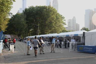 Central Park, New York 'ta 2023 JPMorgan Corporate Challenge. 31 Mayıs 2023, New York, ABD: The 2023 JPMorgan Corporate Challenge in Central Park, New York 'ta gerçekleştirilen yıllık etkinlik.