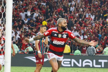 (SPO) Copa do Brasil: Flamengo Fluminense 'e karşı. 1 Haziran 2023, Rio de Janeiro, Brezilya: 2023 Copa do Brasil (Brezilya Kupası) maçının 16. turu için Flamengo ile Fluminense arasında oynanan futbol maçı, Mario Filho Stadyumu 'nda (Maracana) oynandı.
