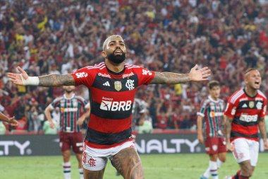 (SPO) Copa do Brasil: Flamengo Fluminense 'e karşı. 1 Haziran 2023, Rio de Janeiro, Brezilya: 2023 Copa do Brasil (Brezilya Kupası) maçının 16. turu için Flamengo ile Fluminense arasında oynanan futbol maçı, Mario Filho Stadyumu 'nda (Maracana) oynandı.