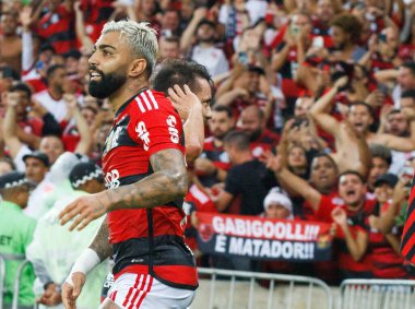 (SPO) Copa do Brasil: Flamengo Fluminense 'e karşı. 1 Haziran 2023, Rio de Janeiro, Brezilya: 2023 Copa do Brasil (Brezilya Kupası) maçının 16. turu için Flamengo ile Fluminense arasında oynanan futbol maçı, Mario Filho Stadyumu 'nda (Maracana) oynandı.