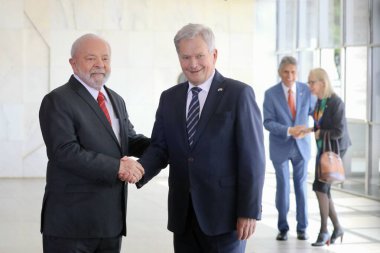Lula, Finlandiya Cumhurbaşkanı Sauli Niinist 'i kabul eder. 1 Haziran 2023, Brezilya Federal Bölgesi: Brezilya Cumhurbaşkanı Luiz Inacio Lula da Silva, Finlandiya Cumhurbaşkanı Sauli Niinist 'i bir görüşme için kabul etti. 