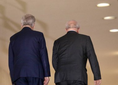 Lula, Finlandiya Cumhurbaşkanı Sauli Niinist 'i kabul eder. 1 Haziran 2023, Brezilya Federal Bölgesi: Brezilya Cumhurbaşkanı Luiz Inacio Lula da Silva, Finlandiya Cumhurbaşkanı Sauli Niinist 'i bir görüşme için kabul etti. 