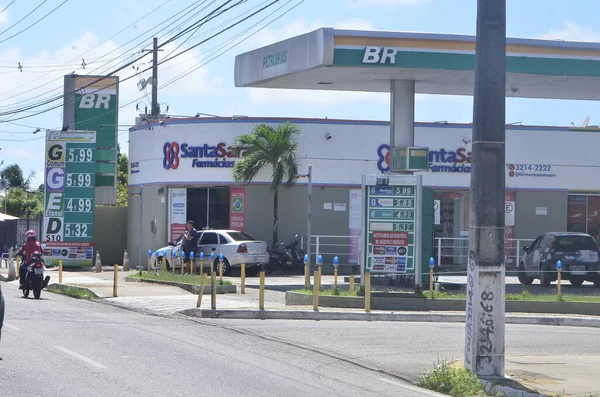 ブラジルのガソリンスタンドでガソリン価格の調整 2023年6月2日 ブラジル グランデ ノルテ州ナタール 今週金曜日 ナタールの首都圏のサービスステーションでガソリン価格 — ストック写真