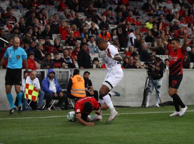 Botafogo ile Athletico PR arasındaki Brezilya şampiyonluk maçı. Haziran 06, 2023. Curitiba, Parana, Brezilya: Athletico PR ile Botafogo arasındaki maç, Brezilya Şampiyonası 'nın dokuzuncu turu için Cumartesi günü Arena da Baixada' da geçerli.). 