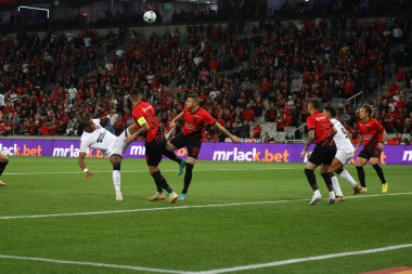 Botafogo ile Athletico PR arasındaki Brezilya şampiyonluk maçı. Haziran 06, 2023. Curitiba, Parana, Brezilya: Athletico PR ile Botafogo arasındaki maç, Brezilya Şampiyonası 'nın dokuzuncu turu için Cumartesi günü Arena da Baixada' da geçerli.). 