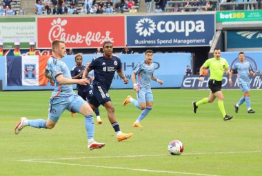 2023 MLS Normal Sezonu: New York City FC, New England Revolution 'a karşı. 3 Haziran 2023, New York, ABD: New York City FC ve New England Revolution arasındaki futbol maçı, Yankee Stadyumu 'nda Major League Soccer (MLS) Doğu Konferansı için geçerlidir. 
