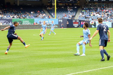 2023 MLS Normal Sezonu: New York City FC, New England Revolution 'a karşı. 3 Haziran 2023, New York, ABD: Brezilyalı futbolcu Talles Magnoin maçı New York City FC ve New England Revolution arasında, Major League Soccer (MLS)