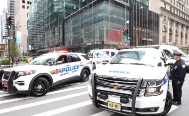 75 'inci İsrail Geçit Töreni' ni Protestoyla İncelemek. 4 Haziran 2023, New York, ABD: Yahudiler New York 'ta 57. ve 74. caddeler arasında İsrail' in 75 yıllık varlığını kutluyorlar. .