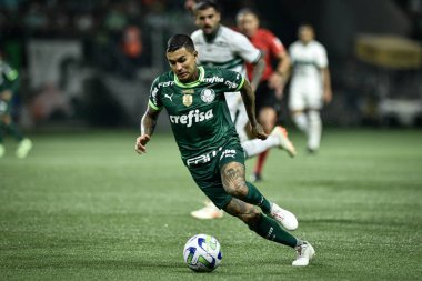 Brezilya Futbol Şampiyonası: Palmeiras Coritiba 'ya karşı. 4 Haziran 2023, Sao Paulo, Brezilya: Rony, Palmeiras ve Coritiba arasında oynanan ve 2023 Brezilya Futbol Şampiyonası 'nın 9. turu için geçerli olan maçta ikinci golünü attı.