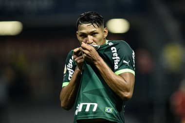 Brezilya Futbol Şampiyonası: Palmeiras Coritiba 'ya karşı. 4 Haziran 2023, Sao Paulo, Brezilya: Rony, Palmeiras ve Coritiba arasında oynanan ve 2023 Brezilya Futbol Şampiyonası 'nın 9. turu için geçerli olan maçta ikinci golünü attı.